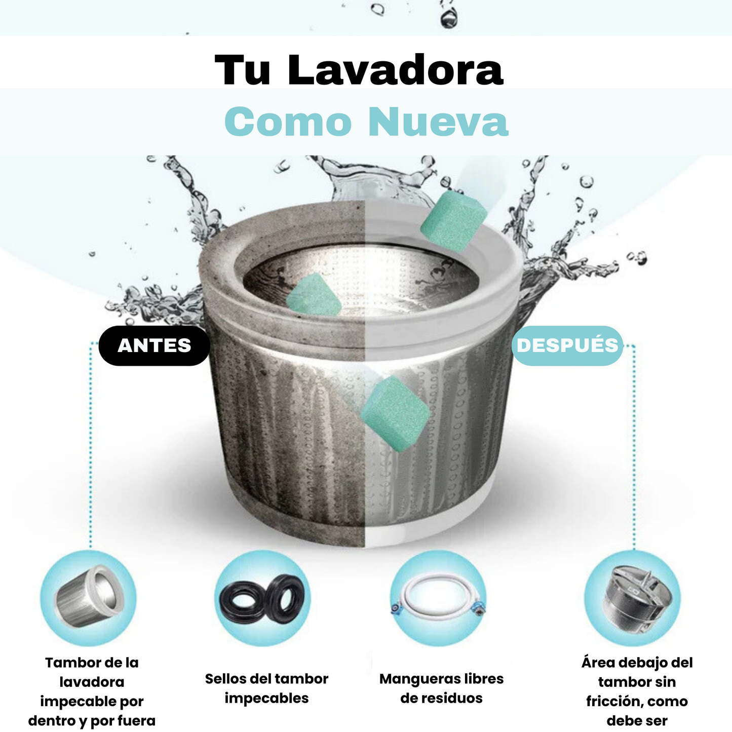 Peluditos Limpios de lavadoras Pro
