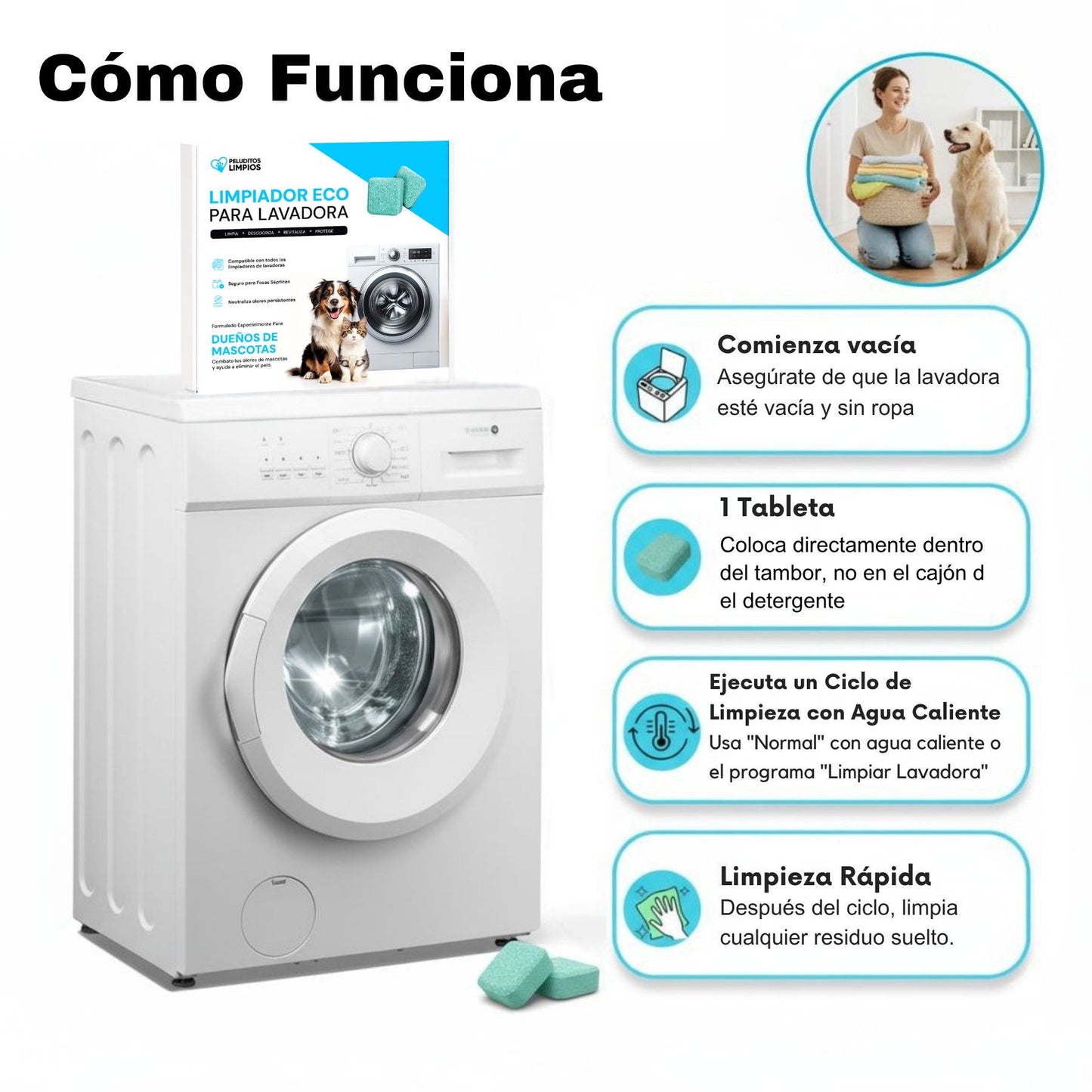 Peluditos Limpios de lavadoras Eco