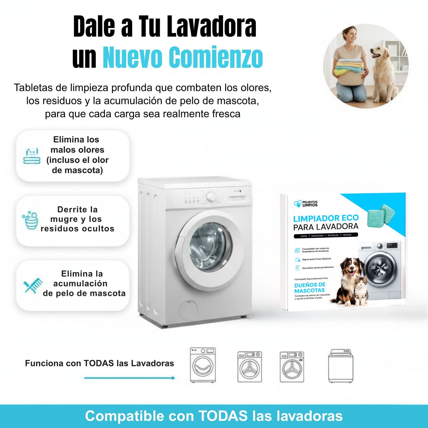 Peluditos Limpios de lavadoras Eco