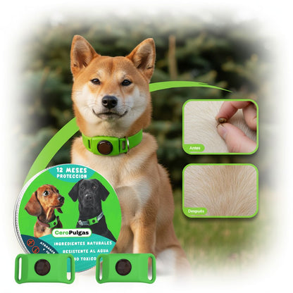 CeroPulgas™ - Collar natural antiparasitario 12 meses para perros